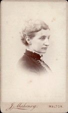 Woman Side Portrait Mahoney Malton Studio CDV Card Photograph (CDV4-7)