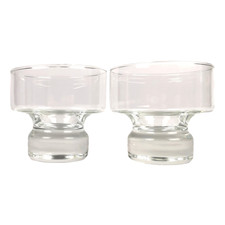 2x Vintage Glass Dessert Bowls