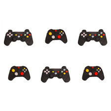 6pcs Gaming Controls Edible Sugar Fondant Cake Toppers Decoration