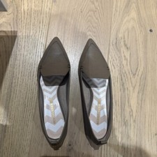 Nicolas Kirkwood Beya Leopard Print Calf Hair Point Toe Flats Size EU38