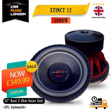 DB Audio Xtinct12 5000W 12" Dual 2Ω Voice Coil Subwoofer - Thunderous SPL!
