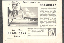 BRITISH ROYAL NAVY RECRUITMENT : Original  Vintage 1952  Advert ~ POST FREE