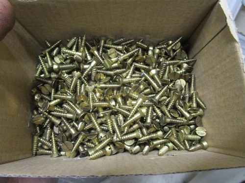 4 brass slotted - #8, 3/4"
