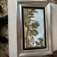 Reverse Painting Of Yale University.  14.75x 9.  Excellent Condition