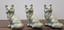 3 LOVELY LITTLE FOX SCULPTURES
