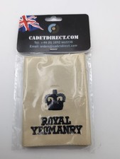 1 Pairs, Royal Yeomanry, Shoulder Rank Slides, Epaulettes, Badges