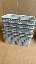 5-pack Plastic Grey Rattan