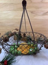 Grey Oval Display Wire Basket