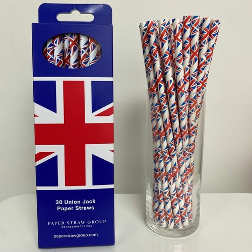 Union jack paper straws - straws,