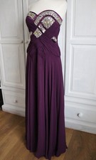 Dark Purple Beaded Ball Gown