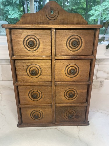 Vintage drawer wooden spice - 8,
