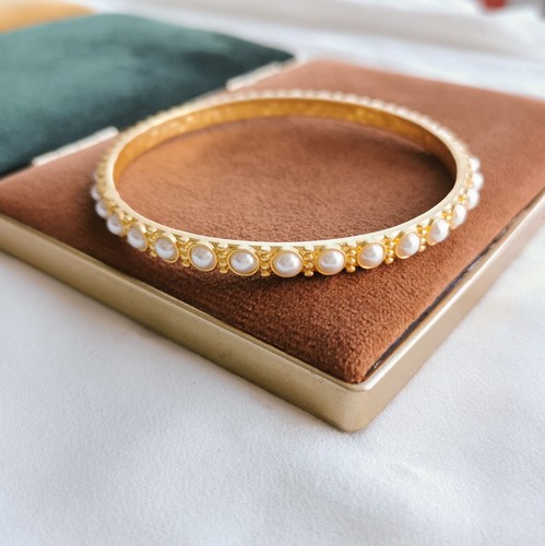 Julie vos gold pearl - gold, bangle