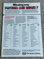 1972 Unused Order Form / Flyer for the ESSO Collection of Football Club Badges