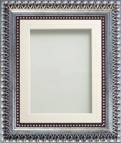 Ornate silver photo frame - ornate,