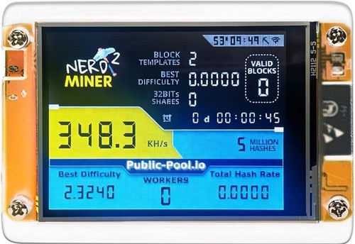Nerdminer 350kh home - nerdminer, 350kh/s