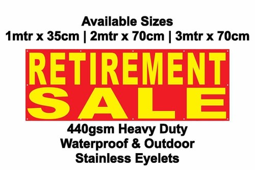 Retirement sale banner 440gsm - banner,