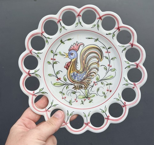 Vintage hand painted chicken - hand-painted,