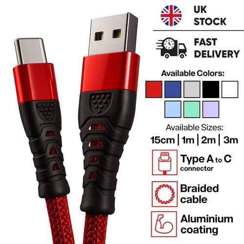 Usb cable heavyduty braided - c,