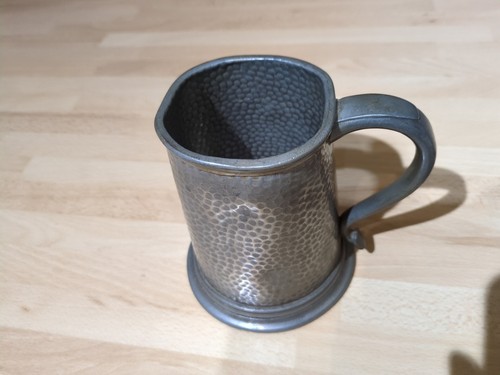 English pewter pint tankard - english,