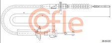 COFLE 92.18.6110 Clutch Cable