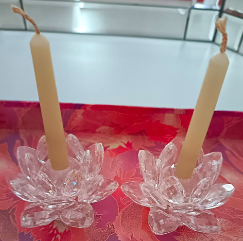 Pair swarovski water lily