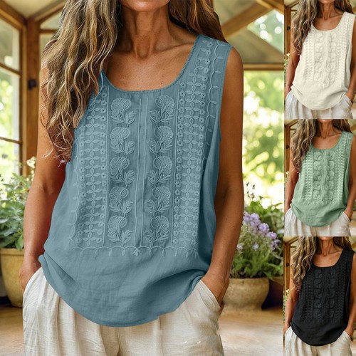 Women cotton linen - linen, tops