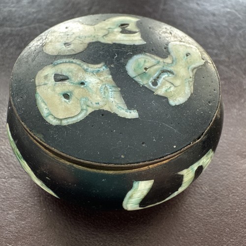 Antique pietra dura - , brass