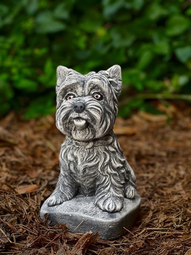 Westie dog sculpture sitting - dog,