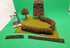 Train/ Wargaming scenery- Trees & hedges- Stone walls-Small grass mat etc.