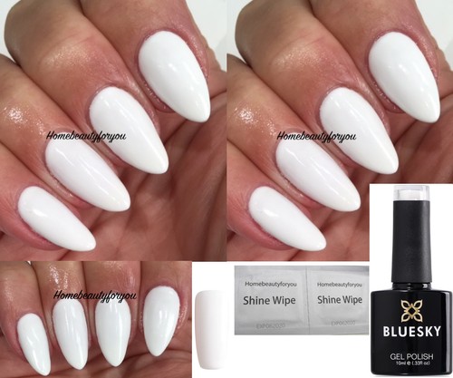 Bluesky gel nail polish white - bluesky,