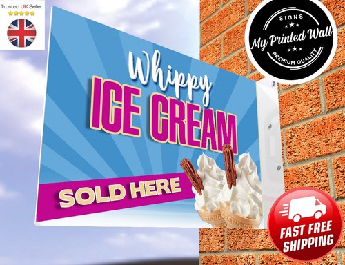 Ice cream shop metal - ice, sign