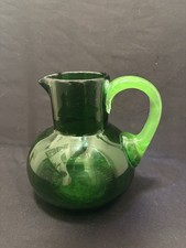 Vintage Empoli Green Glass Jug