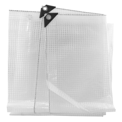 Clear transparent tarpaulin - transparent,