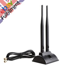 High Gain 2.4G/5G Dual Band WiFi Antenna SMA Female Connector With Magnetic Base