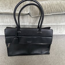 Modalu Erin Large Structured Tote Bag black Leather