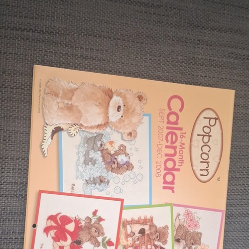 Popcorn cross stitch calendar - popcorn,