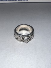 Authentic Mens GUCCI Sterling Silver Tiger Head Ring Size 16 UK