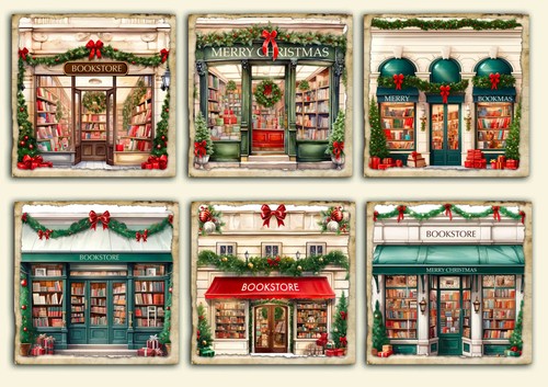 Book shop card toppers - card,