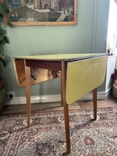 Vintage Yellow Formica Wood