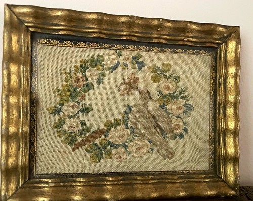 Framed antique miniature - framed,
