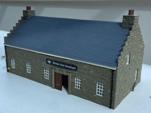 Model railway gauge station - model,