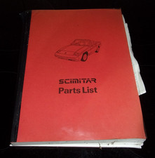 RELIANT SCIMITAR SS1 & SST RELIANT 0WNERS CLUB ORIGINAL PARTS LIST