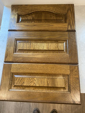 SOLID DARK OAK DRAWER SET 3 AT 500 WIDE x 240mm HIGH = 720 TOTAL STOCK DZ349