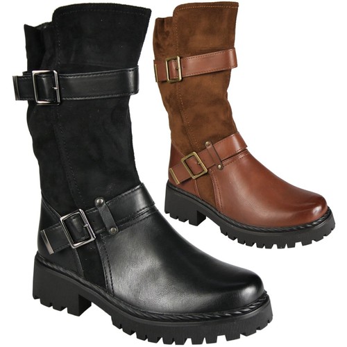 Mid calf boots ladies fashion - boots,