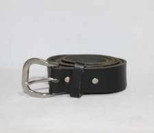 Mens Leather Belt 44" Black