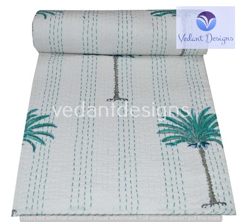 Single vintage block kantha - single,