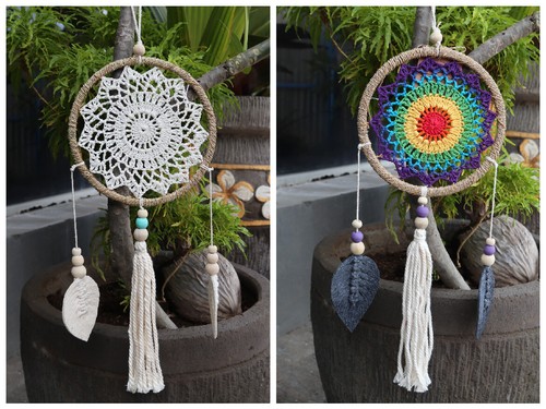 Crocheted dream catcher 17cm - crocheted,