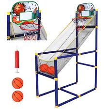Childrens Indoor Outdoor Arcade Style Basketball Stand With Net Hoop Balls Pump