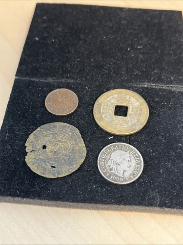 Collection old coins swiss - old,