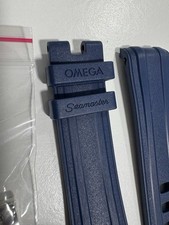 OMEGA SEAMASTER BLUE 20MM RUBBER DIVERS WATCH STRAP - BRAND NEW